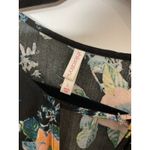 Xhilaration Y2K Peasant‎  Womens Floral Print Boho Wrap Crop Top Blouse Size L Photo 2