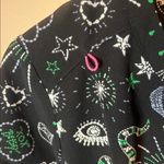 Betsey Johnson New  Scrubs Top Medical Dental Fate and Fortune Canola Size XS NWT Photo 7