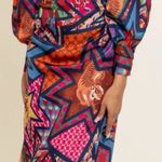 Alden Adair Floral Print Maxi Dress Sleeve Maxi Dress(Size Medium) Blue Photo 3