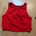 Lulus red tie back crop top small Photo 2