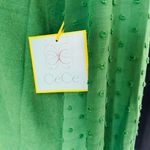 CeCe Clip Dot Sleeve Sweater, Holiday Christmas Party Top, Green, Size Small NWT Photo 8