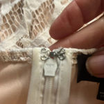 Lulus Lulu’s Steal a Kiss White Lace with Nude lining dress size small Photo 14