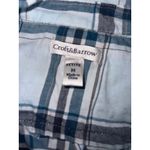 Croft & Barrow  Women's Blue Plaid blouse size‎ petite medium Photo 3