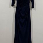 La Femme 26955 Navy Ruched Jersey Gown 10 Photo 1
