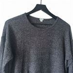 Aerie  Gray Waffle Knit Long Sleeve Cozy Winter Sweater Top XS Photo 1