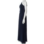 Monique Lhuillier NWT  Elegant Navy Blue One-Shoulder Dress Size 2 Photo 2