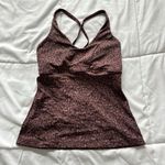 Athleta  Tankini Top W/ High Waisted Bottoms Womens Size Small Floral Maroon Swim Photo 6