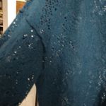 Free People Not Cold teal sweater top Photo 2
