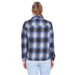 L'Agence  Angelica Plaid Shirt Jacket Blue Wool Blend Size L Photo 2