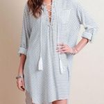 Faithfull the Brand Striped Lace Up V-neck Tunic Shirtdress Photo 0