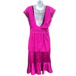 Zac Posen silk Plum deep v neck cocktail dress Photo 1