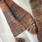 Melrose and Market Granola Girl Scarf striped variegate Orange (one size) folk artsy rustic boho Photo 1