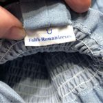 Faith Rowan‎ Leeves Chambray Smocked Dress Women’s size S handmade Blue Photo 5