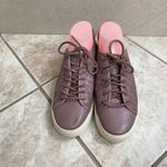 Frye Lena Leather Lace Up Sneakers Mauve Casual Women's Shoess woven sz 9.5M Photo 1