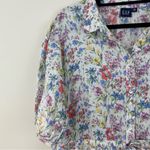 Gap  Multicolor Puff Sleeve Floral Midi Shirt Dress Size XXL Photo 3