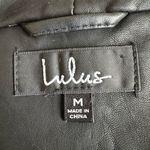 Lulus Black Vegan Leather Jacket with Zipper Details Medium Photo 11