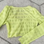 Urban Outfitters  Bright Yellow/Green Sheer Cropped Cardigan Sz M Photo 1