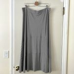 Chicos Traveler Stripe Midi Skirt Sz XL Black Photo 3