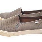 Keds 🔃 Gray Double Decker Perforated Suede Slip On Sneaker Loafers Photo 1