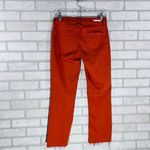 Pilcro Anthropologie  Orange High Rise Bootcut Raw Hem Jeans Size 26 Photo 4