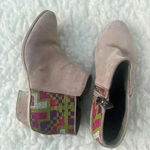 Sam Edelman  Putnam Saddle Aztec Gray Ankle Suede Stacked Booties Boots Photo 0