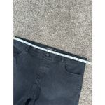 Betabrand Premium Yoga Denim Pull On Flare Bootcut Black Wash Jean Frayed Hem XL Photo 6