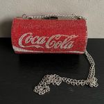 Women’s Coca Cola Red Rhinestone Crystal Clutch Cross Body Bag Bling Photo 0