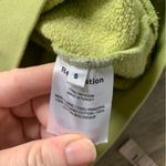 Reformation Jeans Bright Green Cropped Quarter Zip Sweatshirt S Photo 4