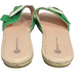 Eric Michael New‎  Green Suede Leather Buckle Slide Sandals Flats 41 / 10-10.5 Photo 5