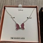 Disney NWT  Glitter Paper Pink Minnie Bow Necklace Photo 0