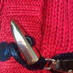 Michael Kors Michael Chunky Knit Red Zipper Cardigan Sweater Dolman EUC Sz M Photo 8