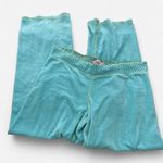 Pinkies Palace Vintage Y2K Terrycloth Wide Leg Pants Baby Blue Green Ruched (L) Size L Photo 3