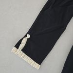 Gucci 100% Silk Black Blouse with Cream Collar And Detailed Buttons Photo 2