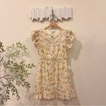 Lost + Wander  Earth Angel Cottage Mini Dress in Yellow Floral Size Small NWT Photo 1