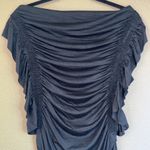 Free People NEW!  BEACH Nassau Mini Little BLACK Dress MEDIUM Bodycon Ruffle $58 Photo 4