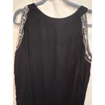Time and Tru Black Embroidered Cold Shoulder Blouse Dress Large Photo 6