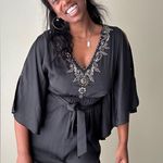 White House | Black Market Black Embellished Butterfly Sleeve Dress Size S Photo 1