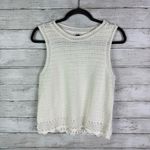 J Crew Crochet Sweater Tank White Size Medium Photo 1