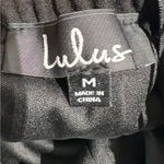 Lulus Black Mateo Strapless Dress w/ Eyelash Lace Hem - Size M Photo 2