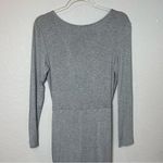 BNWT! SHEINSIDE Elegant Gray Faux Wrap Dress Asymmetrical Skirt Size M Photo 7