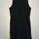 Rebecca Taylor Silk Artsy Front Zip Dress Black Watercolor Camo Cocktail Party Photo 7