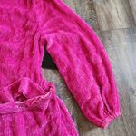 Retrofête Retrofete Gabrielle Robe Dress in Pink Sequins Size Large Long Sleeve NWOT Photo 5