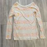 American Eagle Pastel Tie-dye White Lightweight Long Sleeved T-Shirt, Medium Photo 3