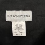 Vtg 90s Sharon Young Pom Pom Womens Vest 12 Linen Colorblock Boho Festival Artsy Blue Photo 8