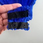Vintage‎ Andrea Kristoff Escante Lace Teddy M Blue Halter Cutout Sexy Size M Photo 8