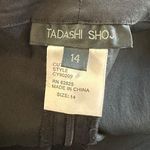 Tadashi Shoji Black Embellished Taffeta Blouse Evening Top Size 14 Photo 6