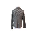 Abercrombie & Fitch Basket Weave Cotton Open Cardigan Sweater SMALL Gray Shrug Photo 2