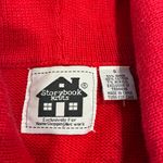 Vintage Storybook Knits Dogs Friends Button Down Cardigan Novelty Size S Red Photo 1