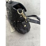 Rebecca Minkoff Black Quilted Leather Crossbody Bag Studded Clutch Tassel Purse Size M Photo 2