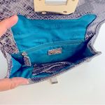 Cole Haan Snakeskin Silver Grey Leather Wristlet Clutch Photo 4